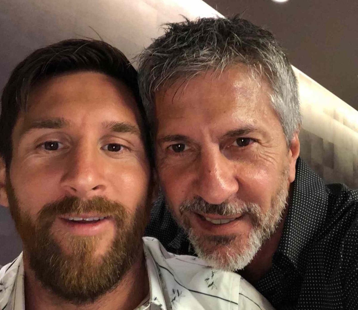 Lionel Messi with father Jorge
