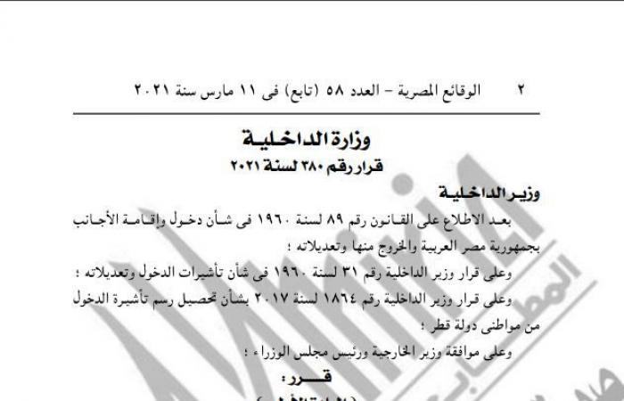 25 دولارا : رسوم دخول الخليجيين إلى مصر