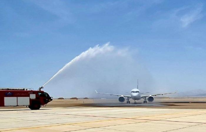 هبوط أول طائرة في أحدث مطار مصري