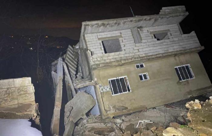 انهيار مبنى في نمرين ـ الضنية ولا إصابات