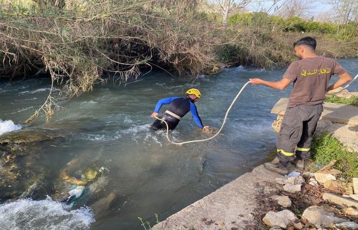 البحث عن طفل سقط في نهر المخاضة – زغرتا