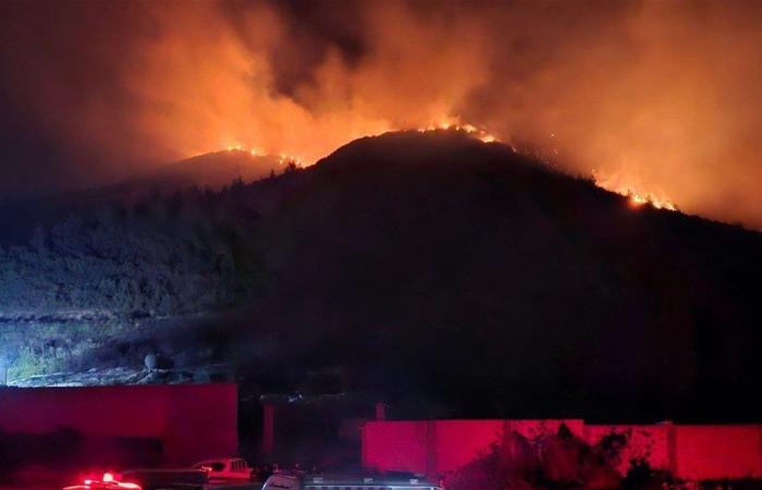 بالصور: حرائق ضخمة تلتهم مدينة سورية