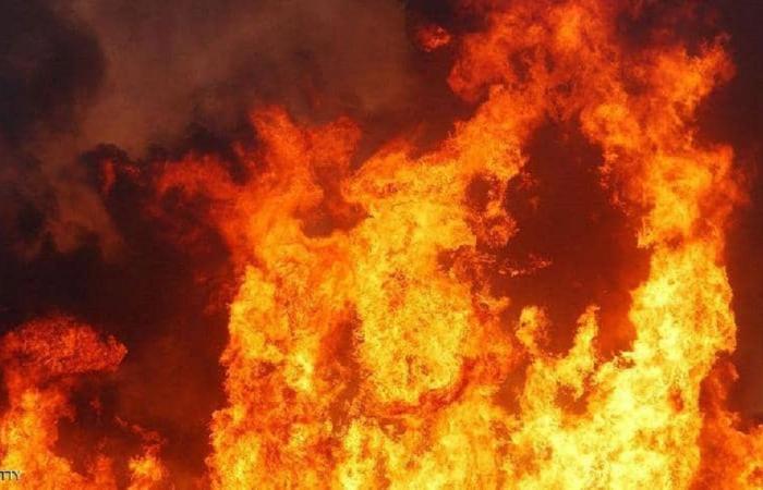 بالفيديو: حريق في الرملة البيضاء