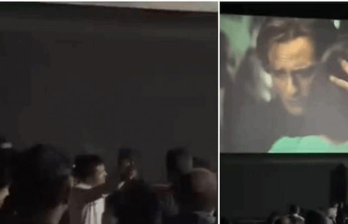 اشتباكات داخل صالة للسينما