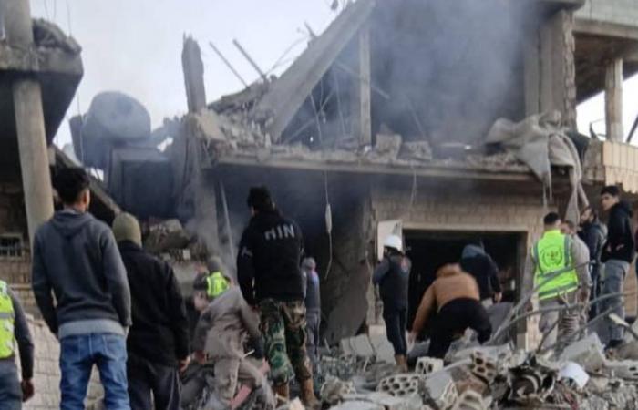 بالصورة: أضرار كبيرة في سحمر