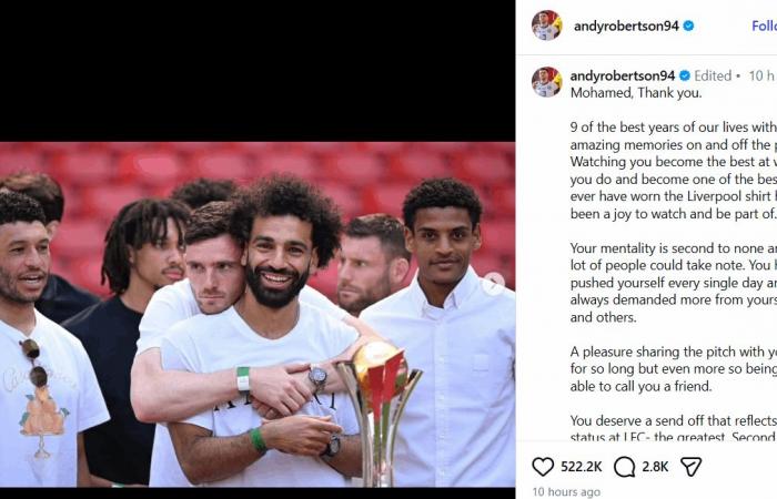 وداع صلاح يهز غرفة ملابس ليفربول.. رسائل مؤثرة من زملائه ونجومه السابقين (صور)