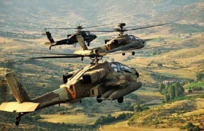 تحليق مروحيات أباتشي إسرائيلية جنوباً