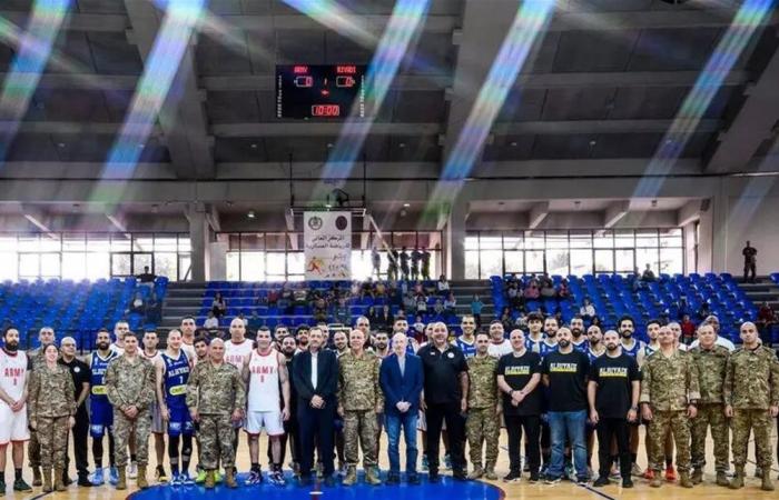 مباراة ودية بين الجيش والرياضي بيروت في كرة السلة