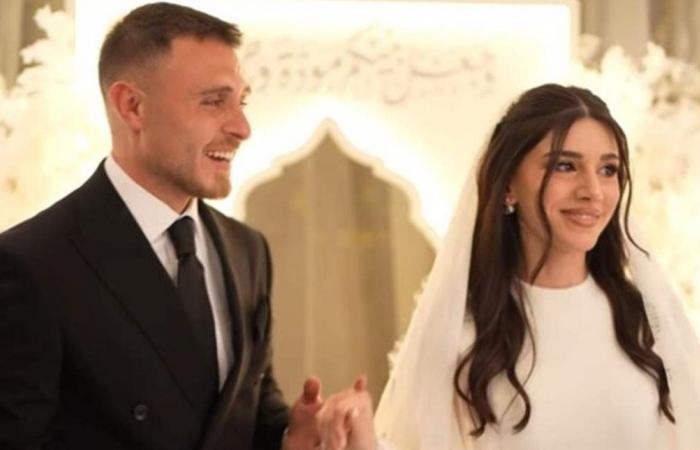 على أنغام أغنية "سيجنا لبنان".. هكذا رقصت سيدرا بيوتي ورامي حمدان في حفل خطوبتهما (فيديو)