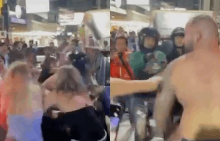 شجار عنيف.. أجانب وتايلانديون يتبادلون اللكمات في الشارع (فيديو)
