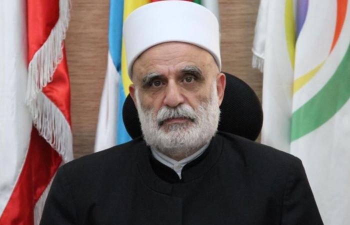 شيخ العقل يشيد بوليد جنبلاط: قويّ كهام السنديان وأصلب