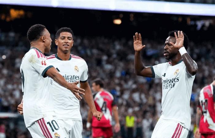 مبابي يقود ريال مدريد للفوز 4-1 على رايو فاليكانو
