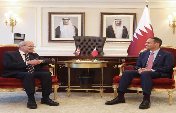 سلام يبحث مع رئيس الوزراء القطري دعم الجيش والطاقة والكهرباء