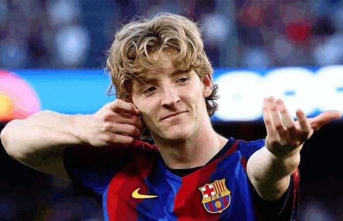 بعد هدفه الأول مع برشلونة.. ماذا قال أنتوني غوردون؟