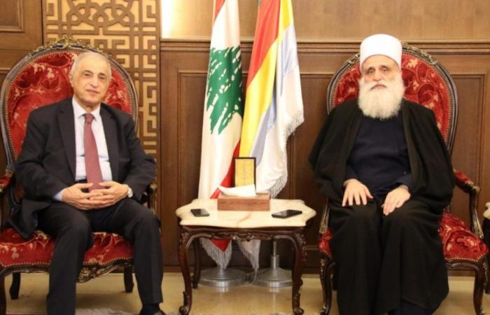 شيخ العقل عرض مع هاشم لأوضاع الجنوب