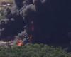 بالفيديو: حريق هائل بمصنع كيماويات في أميركا